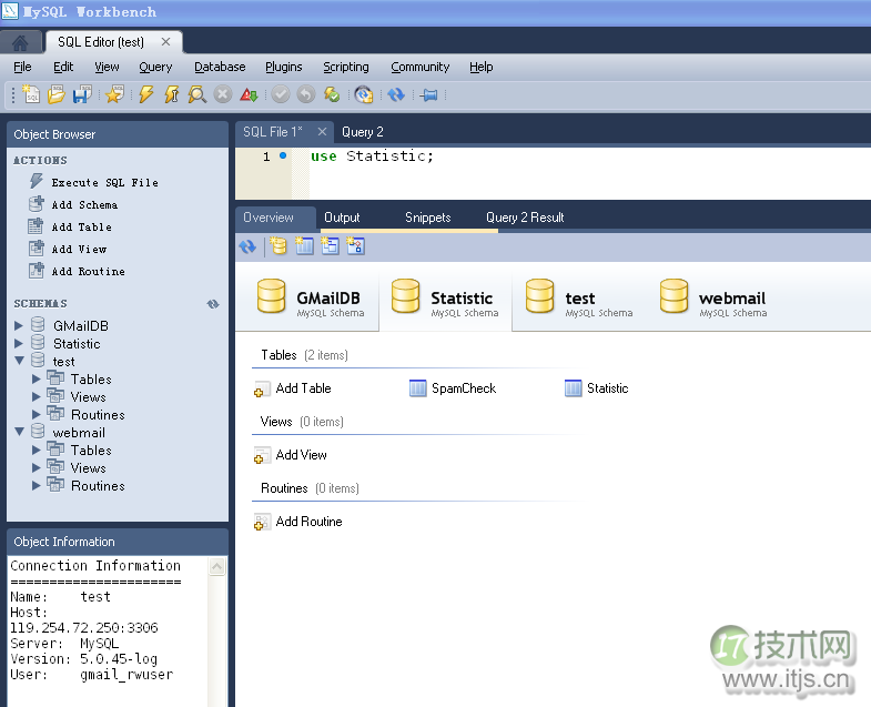 简单介绍一下MySQL Workbench的图形界面