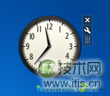 windows 7系统右击桌面快捷小工具使用介绍(图4) 时钟