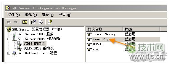 图解用IP地址访问SQL Server 2005数据库的设置