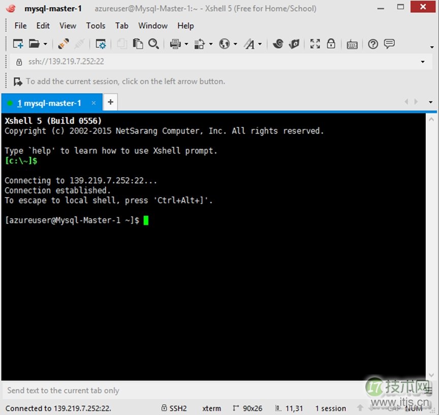 Microsoft Azure部署MYSQL-MMM(1)安装MYSQL 