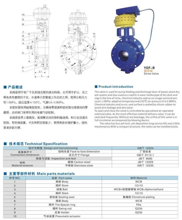 气动干灰系统仓泵进出料阀技术特点与应用优势(图1)