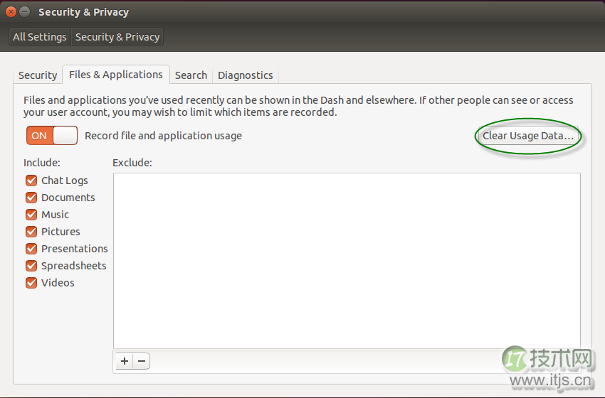 如何清理 Ubuntu 14.04 的最近打开文件历史列表 保护个人隐私(图2)