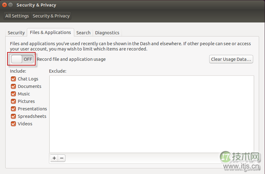 如何清理 Ubuntu 14.04 的最近打开文件历史列表 保护个人隐私(图3)