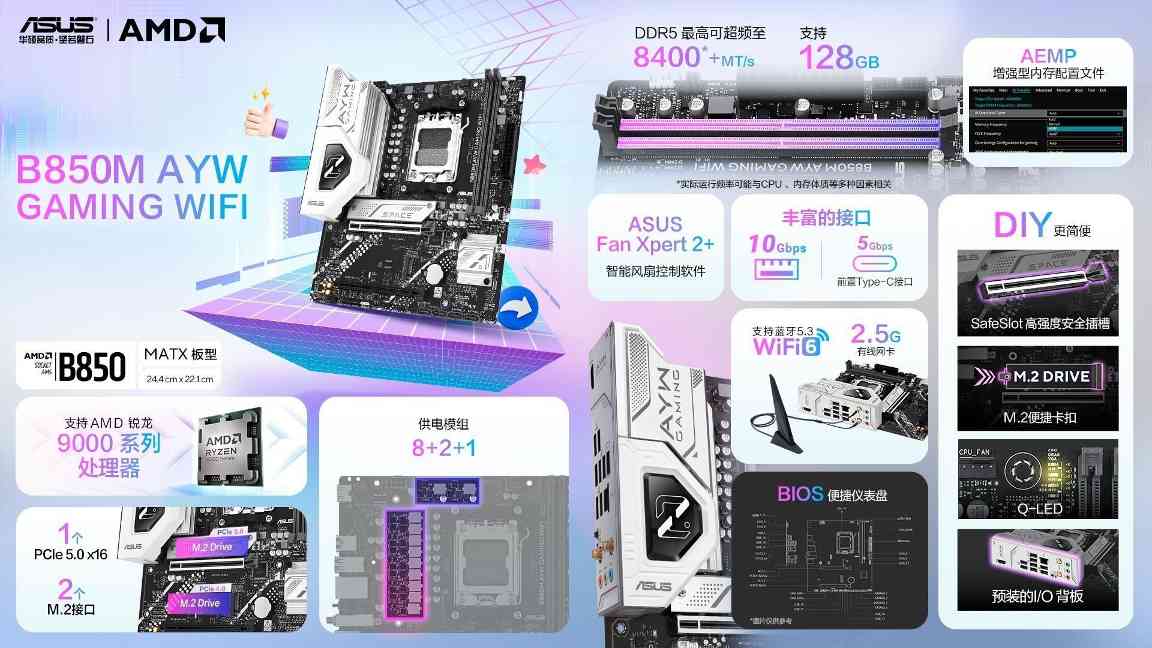 高性价比新选 华硕B850 AYW主板轻松拿捏9500F(图6)