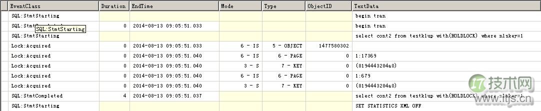 SQL Server键查找锁类型及释放顺序详解(图6) SQL Server键查找锁类型及释放顺序详解(图6)
