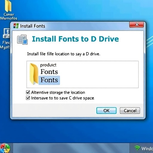 Windows7使用快捷方式安装字体给C盘节约空间(图3) Windows7使用快捷方式安装字体给C盘节约空间(图3)