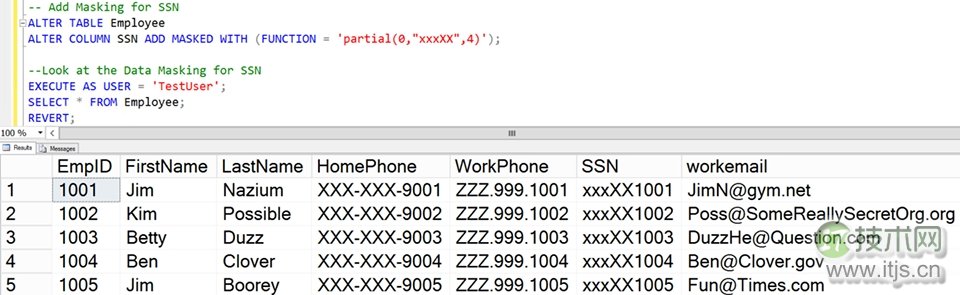 【SQL Server 2016动态数据屏蔽入门】配置动态数据屏蔽(图9) 【SQL Server 2016动态数据屏蔽入门】配置动态数据屏蔽(图9)