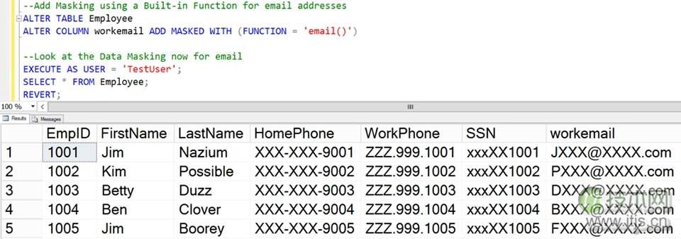 【SQL Server 2016动态数据屏蔽入门】配置动态数据屏蔽(图10) 【SQL Server 2016动态数据屏蔽入门】配置动态数据屏蔽(图10)