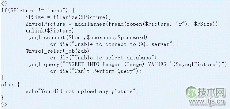 MySQL存储图像指南:Blob类型应用与脚本实现(图1) www.itjs.cn