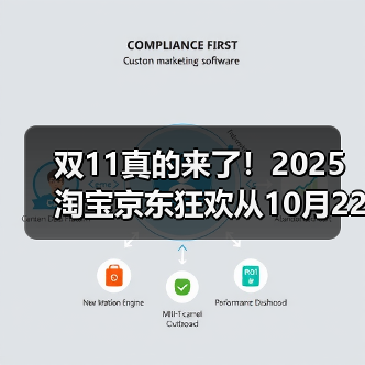 双11真的来了！2025淘宝京东狂欢从10月22日嗨到11月14日，红包口令、满减攻略、抢购时间表！（图2）