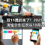 双11真的来了！2025淘宝京东狂欢从10月22日嗨到11月14日，红包口令、满减攻略、抢购时间表！（图1）
